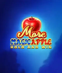 Enter the magical realm of the More Magic Apple slot game by 3 Oaks Gaming, showcasing a luminous red apple against a vivid blue background. This image captures the magical theme of the game. Suited for fans of fantasy, the vibrant visuals and enticing artwork draw players into the game's magical world. 